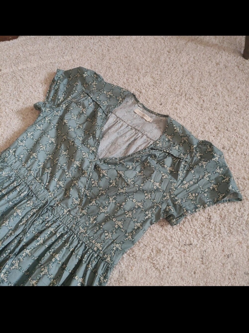 Christy Dawn The Simple Dawn Dress Teal Trellis Like New M
